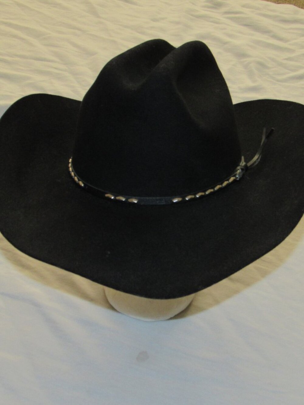 Bailey Alamo XX Wool Felt Western Cowboy Hat Black Size 6 7/8 Made In USA